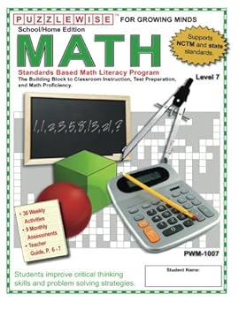 Paperback PuzzleWise: Math Level 7 Book