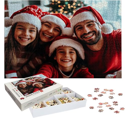 Puzzle Personnalisé Photo 1000/1500/3000/5000 Pièces, Personnalisez Votre Propre Puzzle, Puzzles Personnalisable Photo Texte Cadeau Unique pour Anniversaire Noël Mariage Famille Enfant Amis h-698