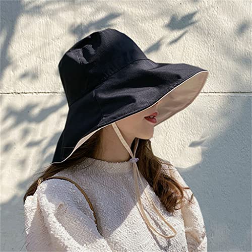 Chapeau de soleil pour la plage et randonnée : bob femme pliable et réversible sshi