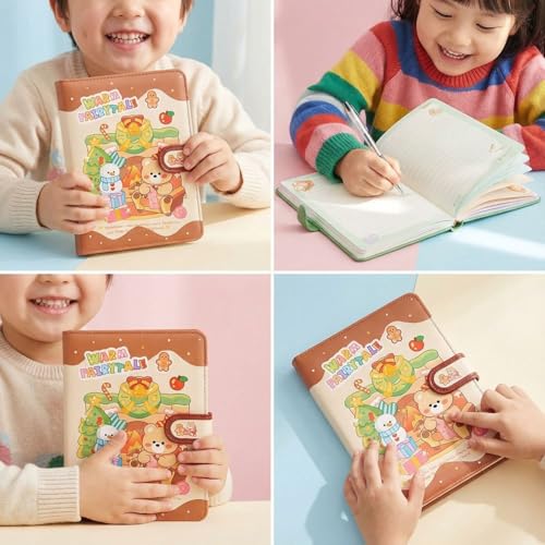 Image of FunBlast Diary for Girls - Christmas Kawaii Diary for Kids, Journal Diaries for Girls, Notepad for Students Stationary Items, Birthday Gifts (98 Sheets) (Brown)