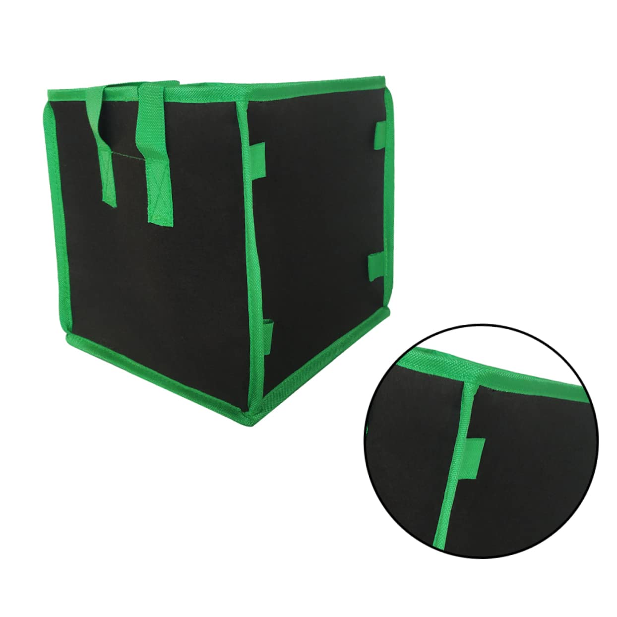 INOOMP 3 Piezas Bolsa Plantador Vegetales Saco Plantas Soporte Portátil para Plántulas Contenedores Plantas Fresa Cantero Elevado Macetas Tela Jardinera Sintió Cuadrado