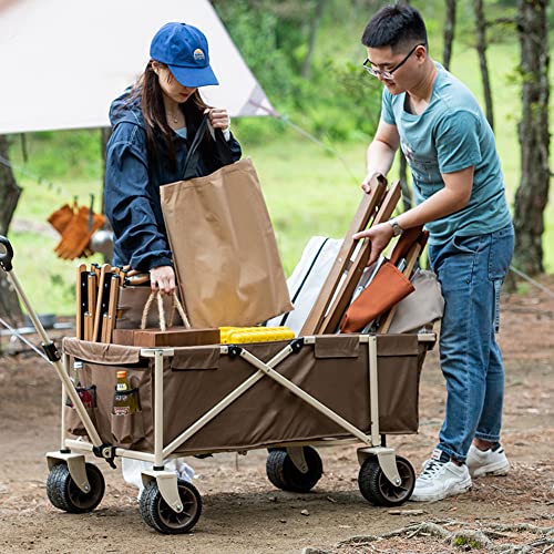Carretilla plegable ajustable para camping al aire libre con capacidad de 100/120 kg, estructura de acero y ruedas de PVC miniatura 2