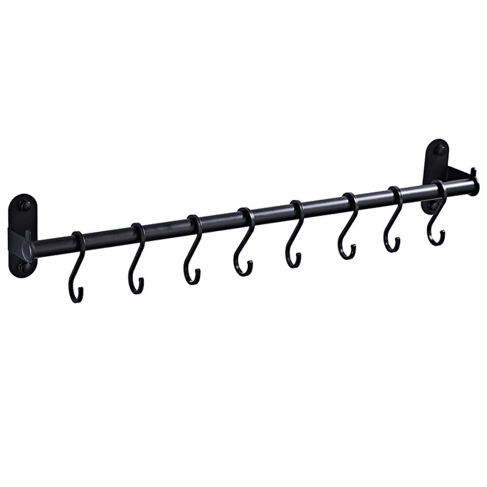 Percha para Utensilios de Cocina Colgador de cocina for Bar, soporte de almacenamiento montado en la pared, Hardware de olla perforada, estante de gabinete, organizador de riel colgante, estante for s