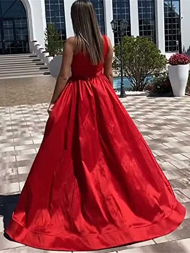 One Shoulder Girls Pageant Dresses Stain for Kids Princess Formal Party Ball Gowns with Pockets PA0374