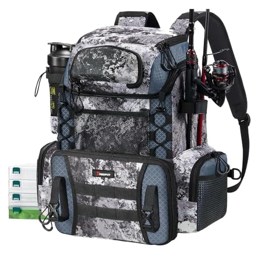 Best fishing backpack with rod holders Piscifun Fishing Tackle Backpack