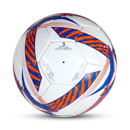 Nivia Shining Star Football/Rubberized Stitched Football/32 Panels/International Match Ball/Size - 5 (Orange) 6 51KsbbOoQVL