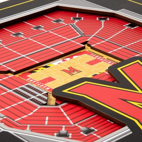 Image of YouTheFan Officially-licensed NCAA Stadium Series 3D Wall Art - multi-layer team stadium replica, detailed sports fan gift, indoor decor
