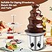 Chocolate Fountain Machine Electric Chocolate Fondue Fountain Machine 4 Tier Stainless Steel 4-Pound Capacity for Chocolate, Butter, Cheese