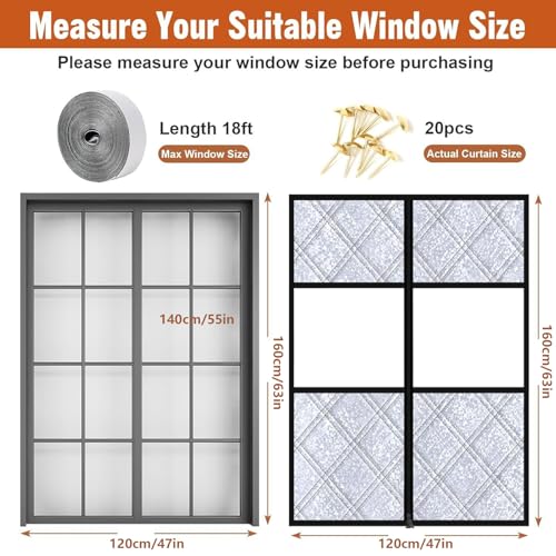 Cubierta para ventana térmica con cierre enrollable para invierno en dormitorio 6