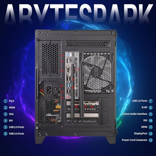 Image of Prebuilt Gaming PC Desktop,Intel Core i5 Business Office Tower Computers PC | RX550 4G Graphics Card, 16GB RAM and 512GB SSD, WiFi, Win11 Home, Suitable for Study,transaction,Entertainment,Gaming, etc.