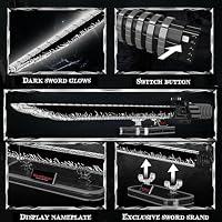 Mould King 10138 Technik Darksaber Klemmbausteine Bausatz Dunkelschwert Schwert Bausteinmodell mit Beleuchtung und Ständer Kreatives Cosplay Anime Technologie Bausteinmodell （885+ Teile） – Ansicht 4