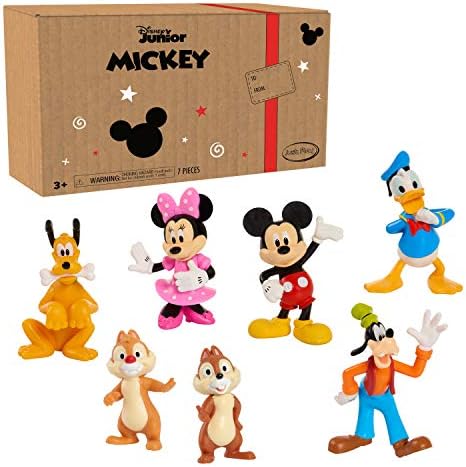 Just Play Mickey Mouse 7-Piece Figure Set, Mickey Mouse Clubhouse Toys, Amazon Exclusive