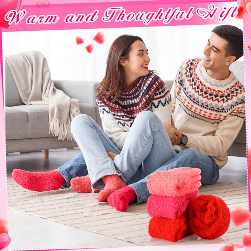 Image of Foaincore 12 Pairs Fuzzy Socks Bulk for Women Cozy Fluffy Slipper Socks Warm Soft Sleeping Gifts for Home