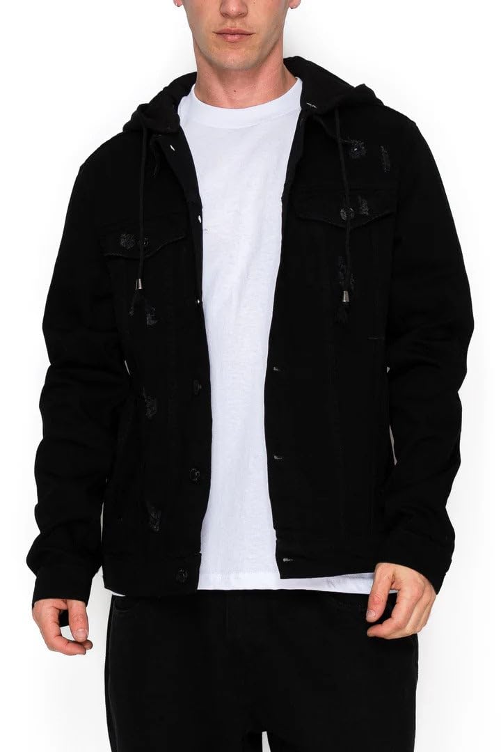 VICTORIOUS Men's Distressed Denim Jacket