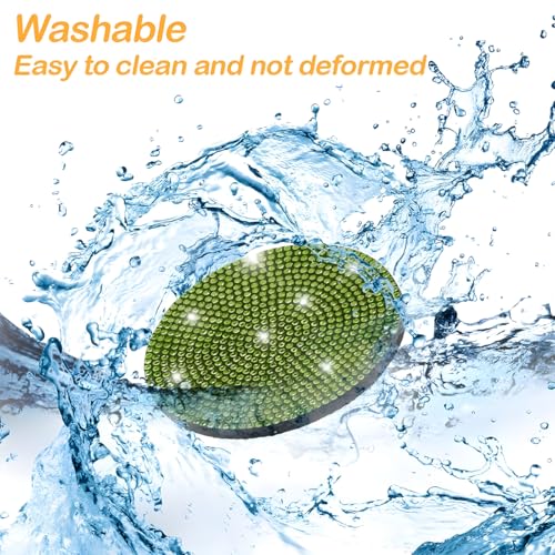 Image of Osilly Bling Car Cup Holder Coaster, Crystal Rhinestone Anti-Slip Insert Coasters, Universal 2.75 Inch Fashion Automotive Cup Mat, Car Interior Accessories Decor Gifts for Women (Yellow /Green, 4PCS)