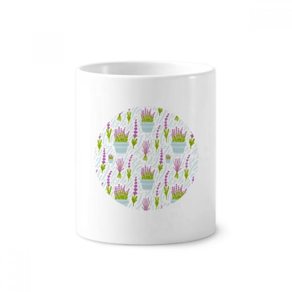 Mug en céramique lavande 350 ml et pot à crayons blanc polyvalent - 3