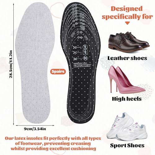5 pares plantillas delgadas para hombre y mujer unisex suaves miniatura 2