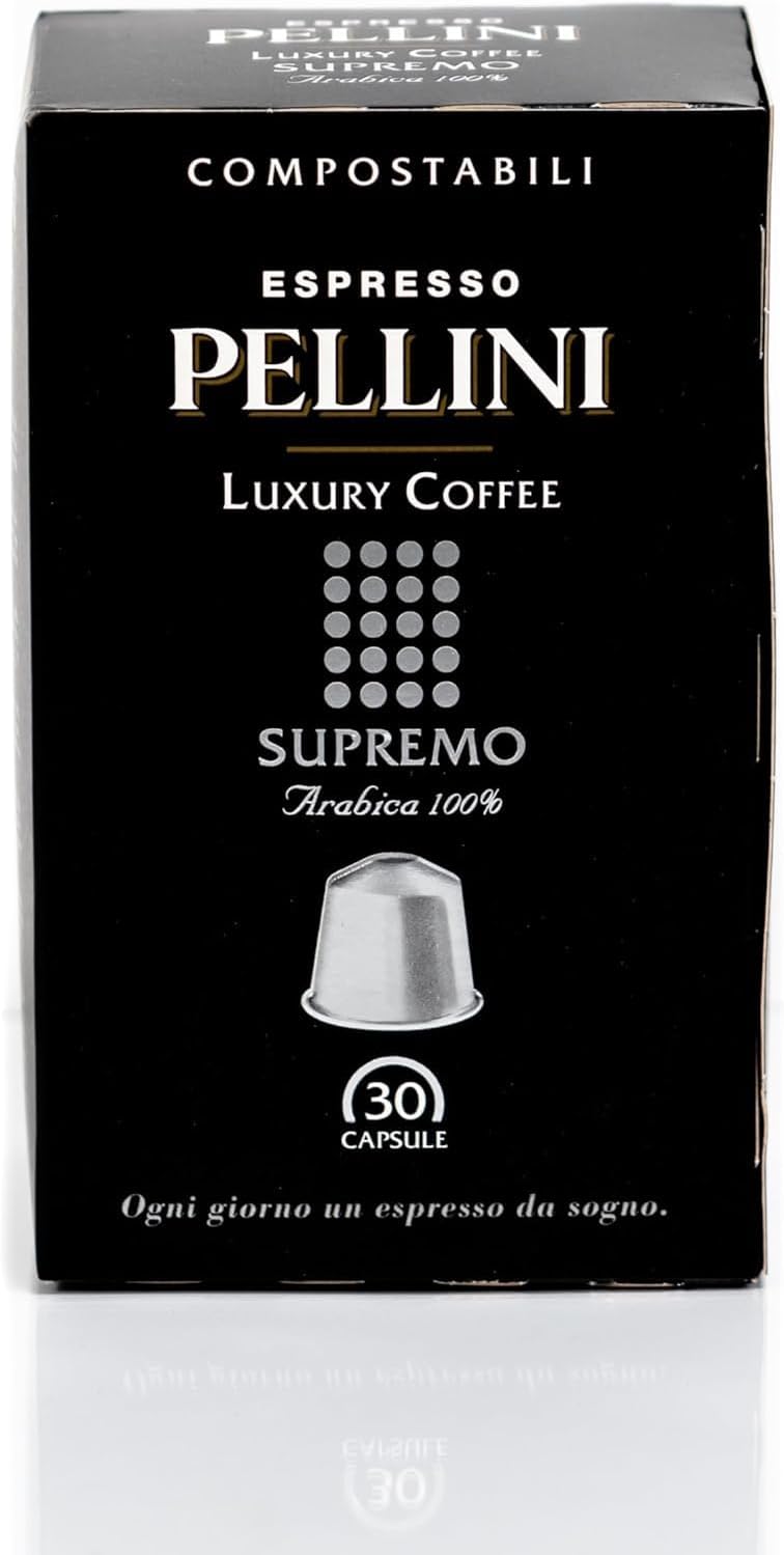 Pellini Luxury Coffee Supremo 100% Arabica, 120 Capsule Caffè Compatibili Nespresso con Aroma Pieno e Tostatura Delicata, Compostabili e Autoprotette, 4 Confezioni da 30 Capsule - Immagine 3