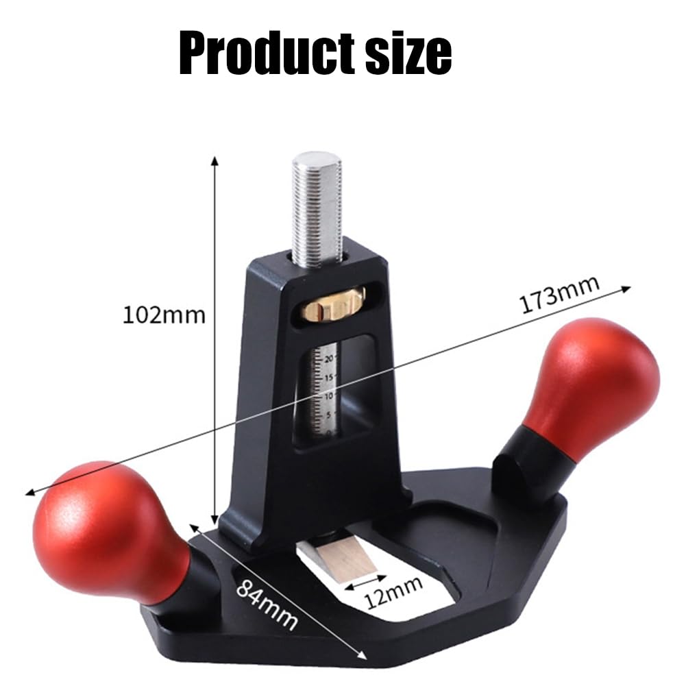 Router Plane - Herramienta de carpintería de mano de alta configuración con de profundidad, color negro