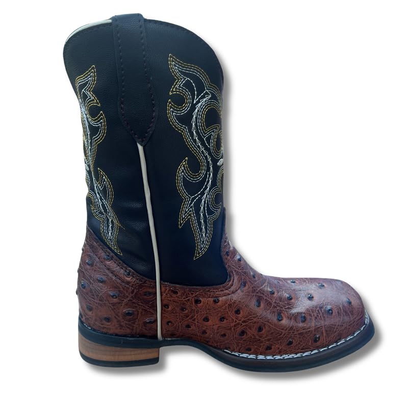 Arius Genuine Leather Western Cowboy Boots with Comfort Insoles for Boys & Girls Bota cowboy niño3