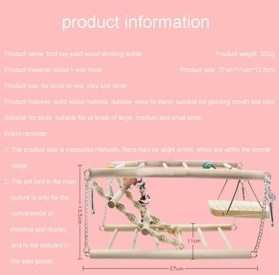 Bird Playground Parrot Play Stand，Parrot Stand Bird Stand Parrot Stand Parrot Stand Parrot Play Stand Hanging in Bird Cage Suitable for Small and Medium Birds