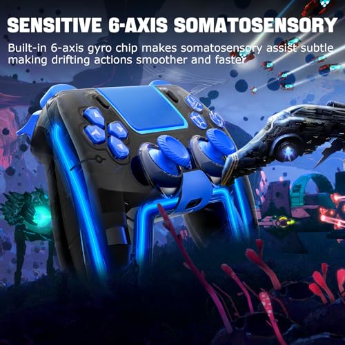 Brhe Wireless Ps4Controller With Hall 3D Joysticks/Rgb Led Lights/Programming Funtion,Ps4Controller Remote Joystick Gamepad,Game Controller For Ps4/Slim/Pro thumb #5