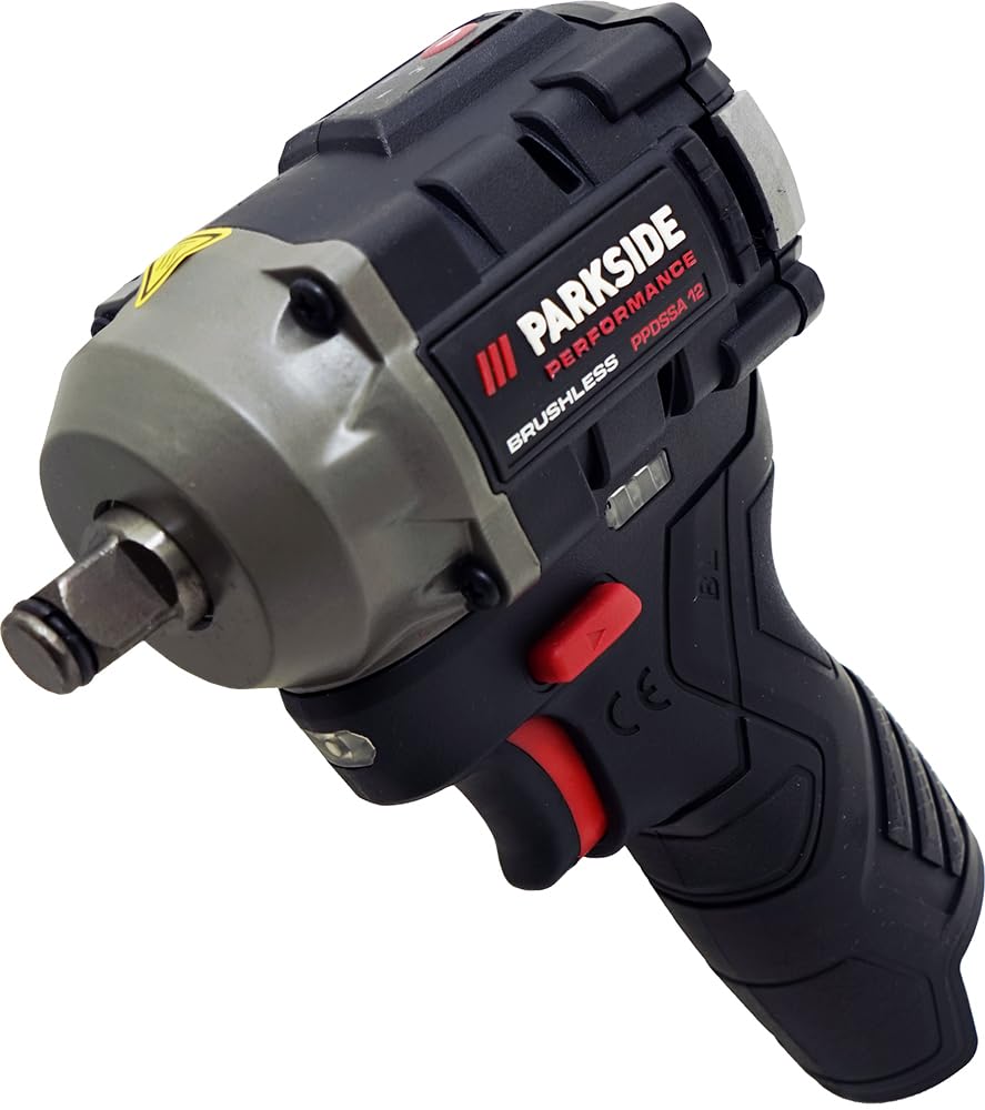 HEADNMORE Bundle Parkside Performance PPDSSA 12 - Llave de impacto (12 V, 350 Nm, 933 g, PPDSSA 12 (sin batería) + llavero