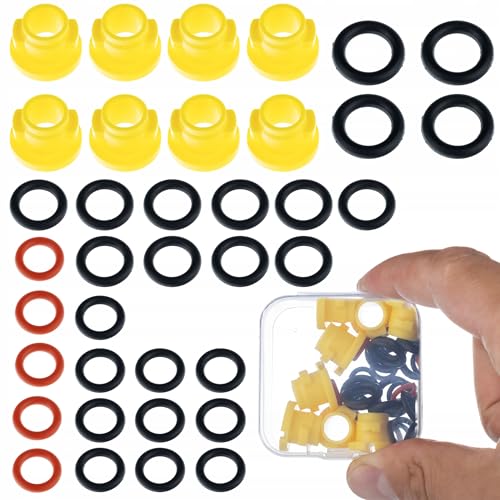 Juego de juntas de repuesto para limpiadora de alta presión Karcher K2-K7, 37 juntas tóricas, resistentes a alta presión, duraderas, para bombas, conexiones y pistones