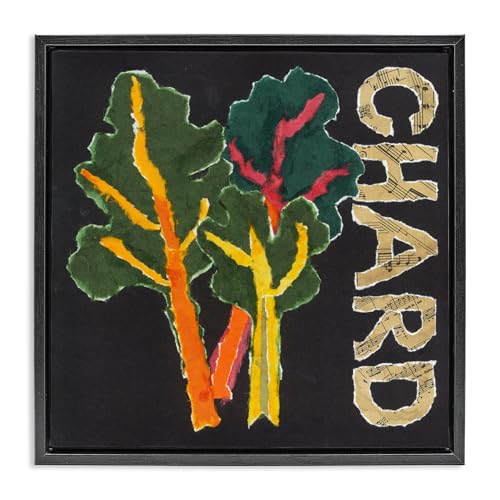 Chard Leafy Vegetable Botanical, 24 x 24 Inch Canvas in Floater Frame