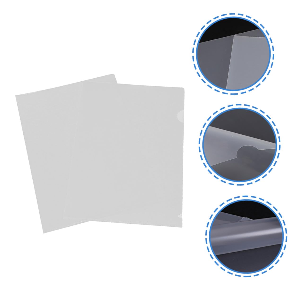 DOITOOL Carpetas De Archivos De Plástico A4 Transparentes 50 Piezas Resistentes Al Desgarro Multifuncionales Para Oficina y Escuela Fundas Para Documentos
