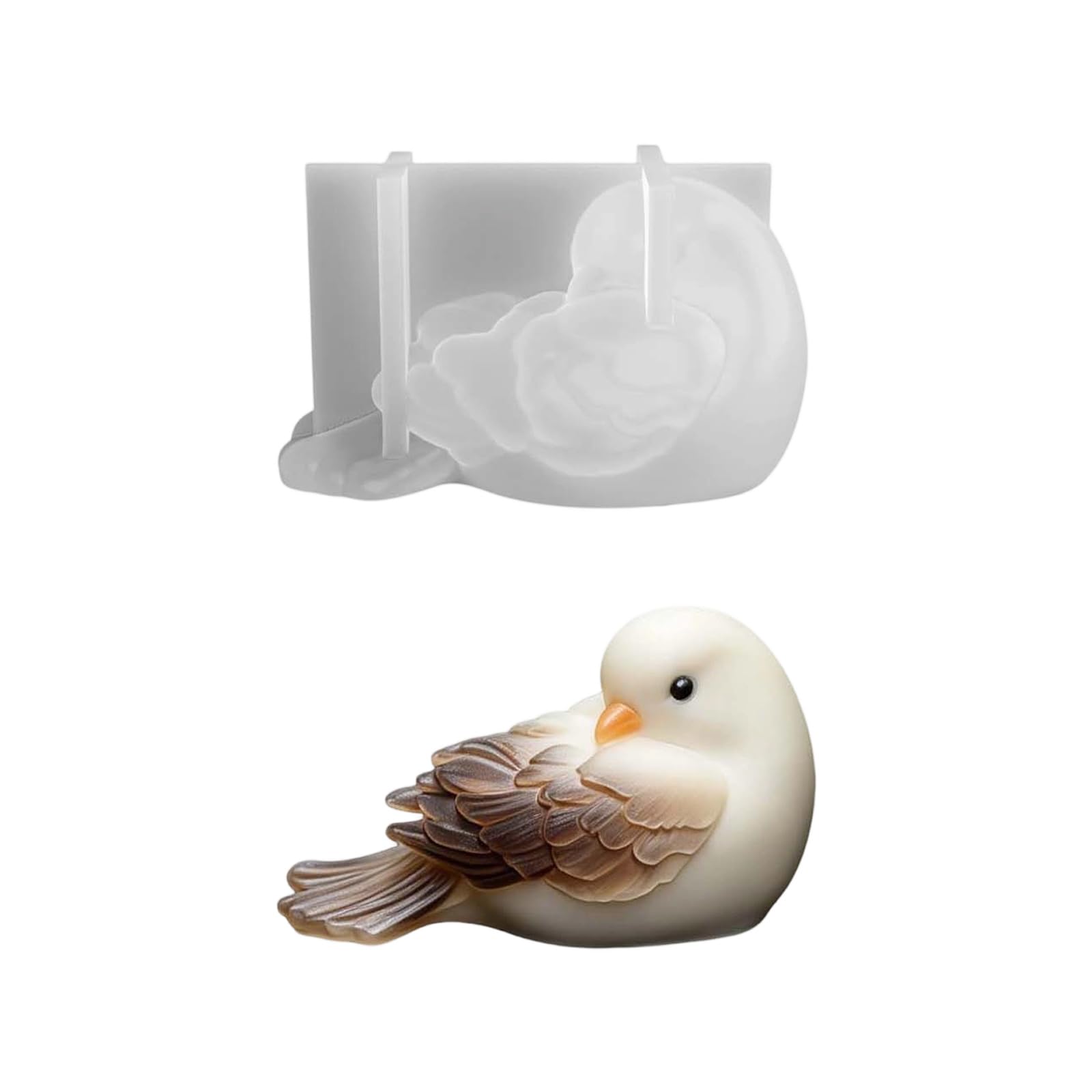 Shntig Silicone Craft Mold for 3D Bird Pieces, Sparrow Decor Casting, Resin, Soap, and Plaster Projects Bird Mold Resin Soap Plaster Craft Silicone Sparrow Ornament Wax Casting Decor