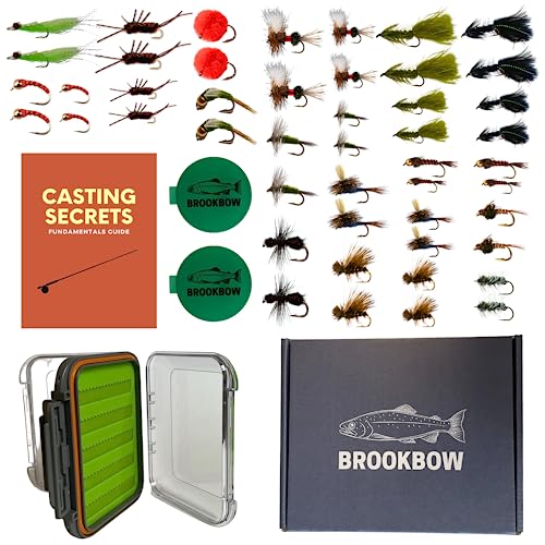 Guide’s Stash Fly Fishing Flies Kit | Assortment Of 48 Hand Tied Flies For Fly Fishing | Includes Fly Casting Secrets Mini Class | Guide-Quality Fly Fishing Accessories #TOP19