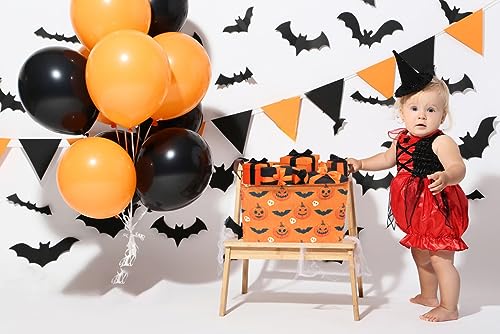 Image of Rectangular Halloween Baskets,Pumpkin Basket for Kids with Handles. Candy Basket,Books Bins. (Halloween Pumpkin)