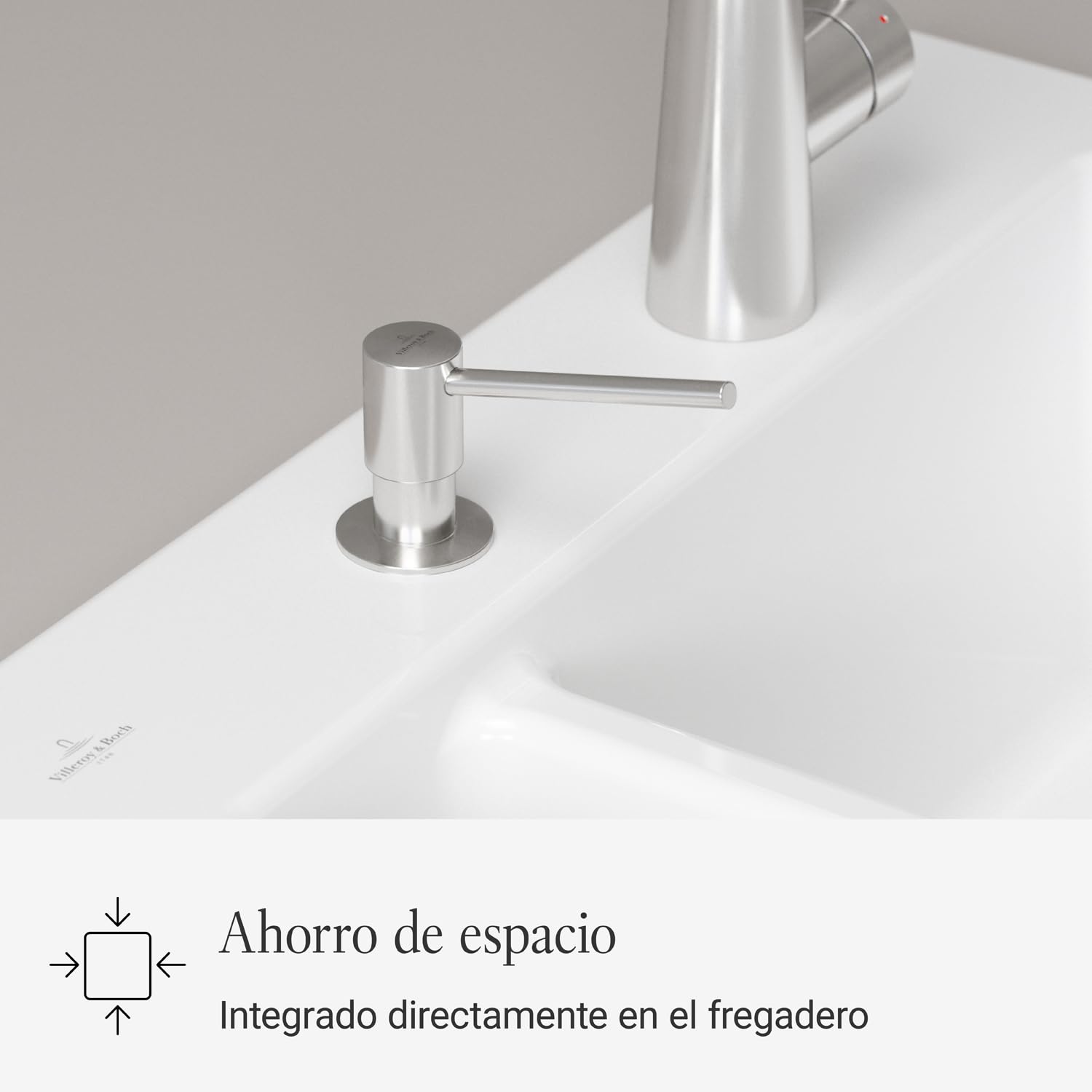 Villeroy & Boch VB-9236 20 LC, Dispensador de jabón, Brushed steel