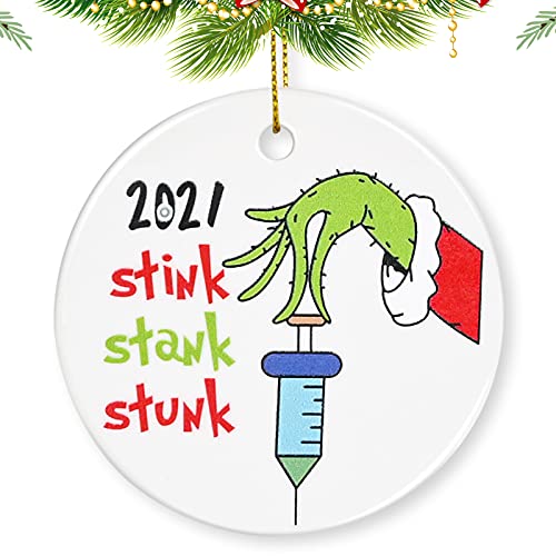 Jocidea 2022 Ornaments, Ceramic Christmas Ornaments 2022 Christmas Ornament Clearance Christmas Tree Decorations 2022 Christmas Ornament Quarantine Gifts - Gifts for Christmas