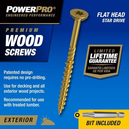 image for Power Pro 42481 Wood Screws, #9 x 2-1/2