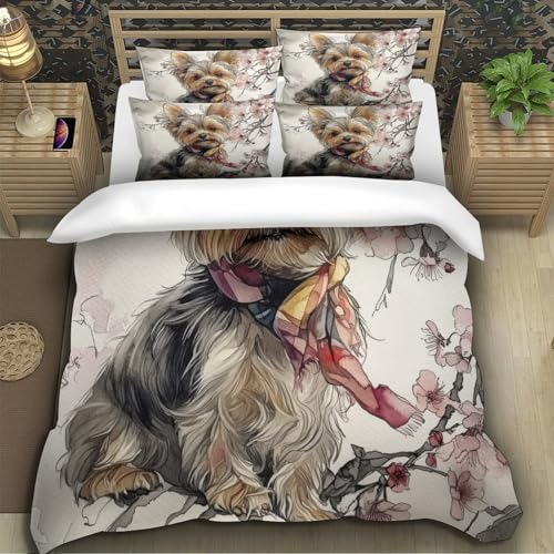 Housse de couette microfibre Yorkshire fermeture éclair pour un lit simple facile à border - 5
