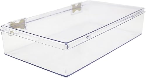 Miniatura 1 de 1 Clear Hard Plastic Box with Hinged Lid , 10 38" L x 6" W x 2" H, Plastic Display Case and Keepsake Storage Box, Made in USA by Gary Plastic