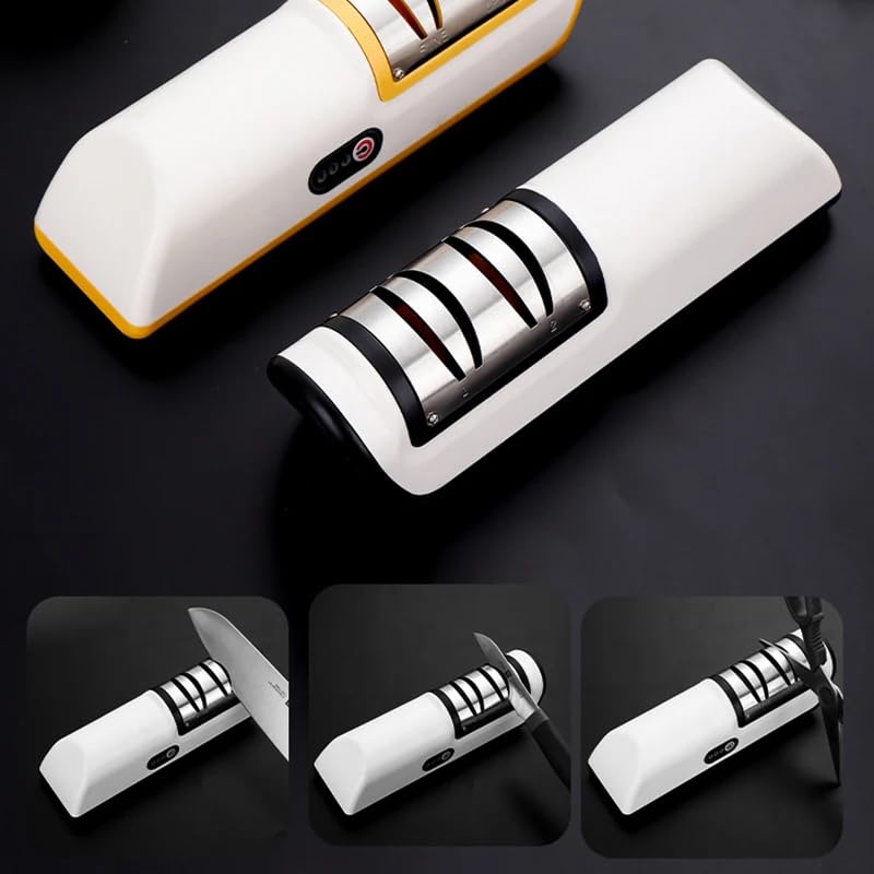 Aiguiseur de couteaux de cuisine portable avec charge USB intégrée - 4