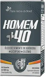 Homem +40 (Licopeno, Zinco, Selenio e Semente de Abóbora) 60 Cápsulas - Flora Nativa