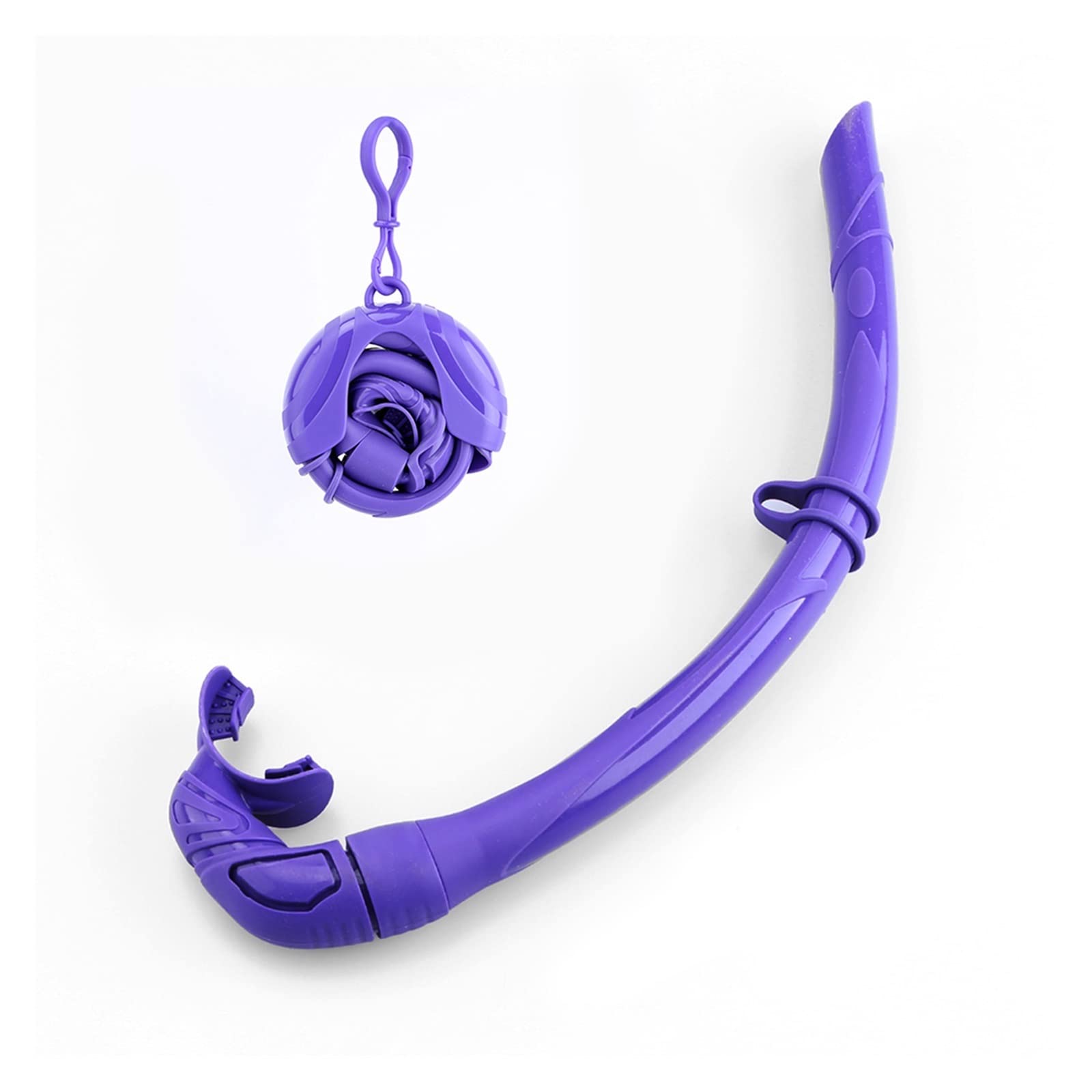 Buceo Snorkel Silicona Tubo de snorkel plegable Snorkel con estuche de almacenamiento compacto Mujeres Hombres enrollados Snorkel Tubo de respiración húmedo for buceo para actividades de buceo y snork