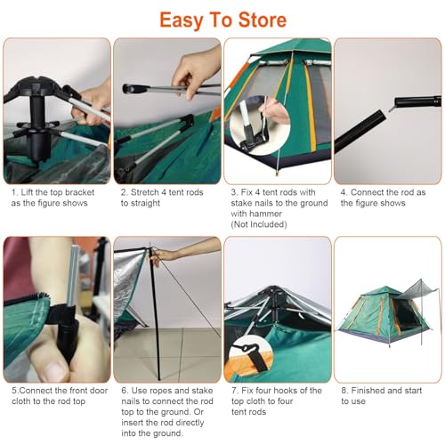 Carpa instantánea familiar para camping pop up 4-5 personas miniatura 5