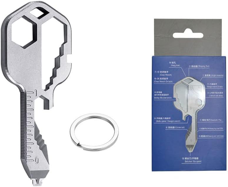 1pc 24 in 1 Multi Tool Key Key Shaped Pocket Tool Outdoor Keychain Tool ...