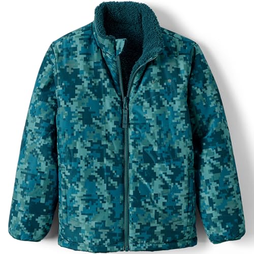 Lands' End Boys Reversible Fleece Puffer Jacket