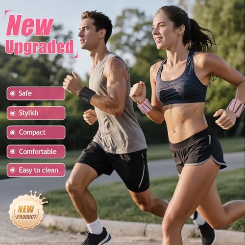 Image of BECOJADDE Ankle Weights Set of 2 (1 lb /2 lb /3 lb Each) Adjustable Wrist Weights for Women Men Wearable Arm Leg Weight for Pilates, Running, Walking, Workout, Yoga