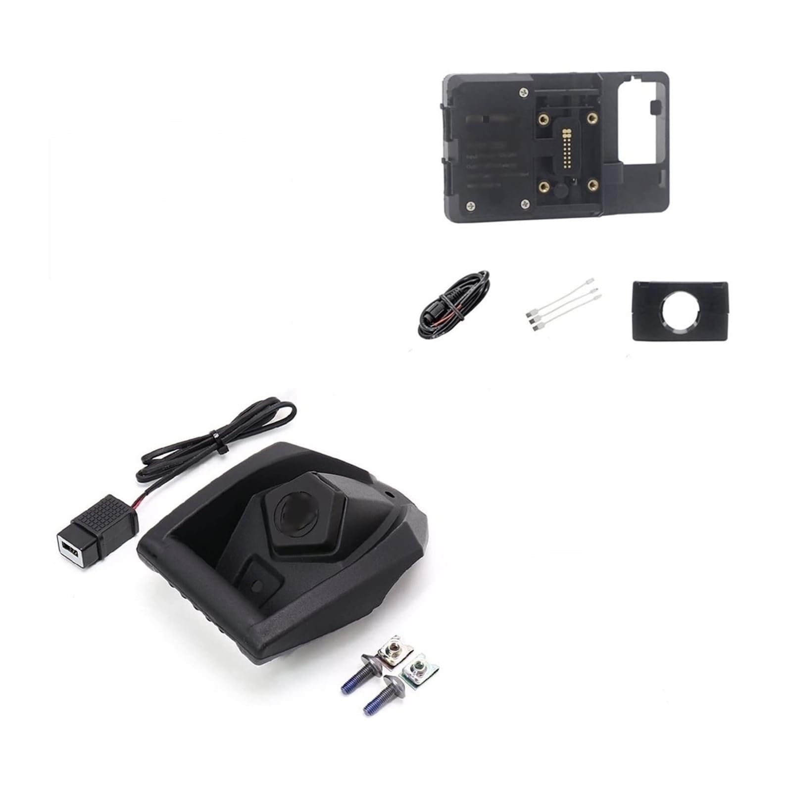 Fijación Smartphone Scooter Soporte de Navegación con Carga Inalámbrica USB para Motocicleta para N-MAX 125/155 y X-MAX 125/300