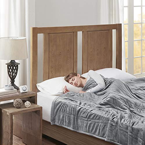 True North By Sleep Philosophy Tn54-0199 Ultra Soft Plush Reverse To Sherpa Auto Shut Off Electric Blanket With Two 20 Heat Level Setting Controllers And Bonus Automatic Timer, King, Grey #TOP2