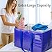 6 Pack-Extra Large Heavy Duty Moving Bags - Waterproof Storage Totes with Handles & Zippers, Foldable for College Dorm, Storage (Blue)