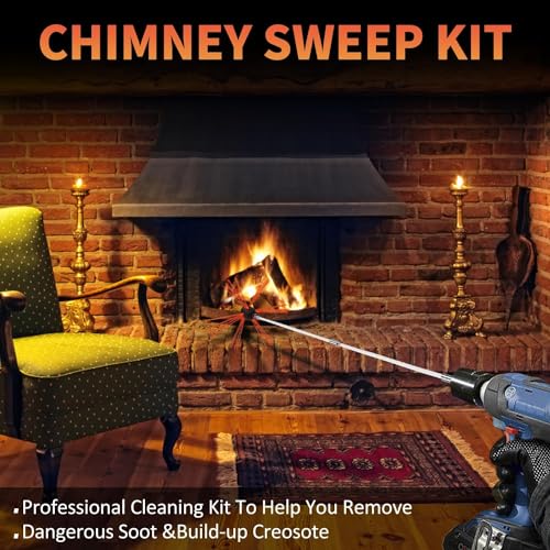 Sealegend 23 Feet Chimney Sweep Kit Chimney Brush, Chimney Cleaning Kit and Rotary Chimney Cleaning System, Fireplace Brush Tool with 7 Nylon Flexible Rods by Sealegend - Image 4