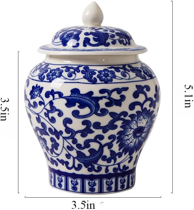 Decorative Ceramic Small urn. Commemorate a Loved one and Store The Ashes of Your pet Dog or cat. 3.5" Long x 5.1" high (Plum Blossom) - Image 3